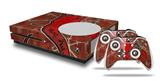 WraptorSkinz Decal Skin Wrap Set works with 2016 and newer XBOX One S Console and 2 Controllers Red Right Hand