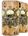 2 Decal style Skin Wraps set for Apple iPhone X and XS Airship Pirate