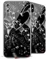 2 Decal style Skin Wraps set for Apple iPhone X and XS Pineapples