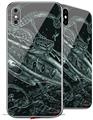 2 Decal style Skin Wraps set for Apple iPhone X and XS The Nautilus
