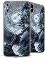 2 Decal style Skin Wraps set for Apple iPhone X and XS Underworld Key