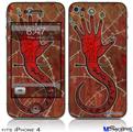 iPhone 4 Decal Style Vinyl Skin - Red Right Hand (DOES NOT fit newer iPhone 4S)
