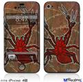 iPhone 4S Decal Style Vinyl Skin - Weaving Spiders